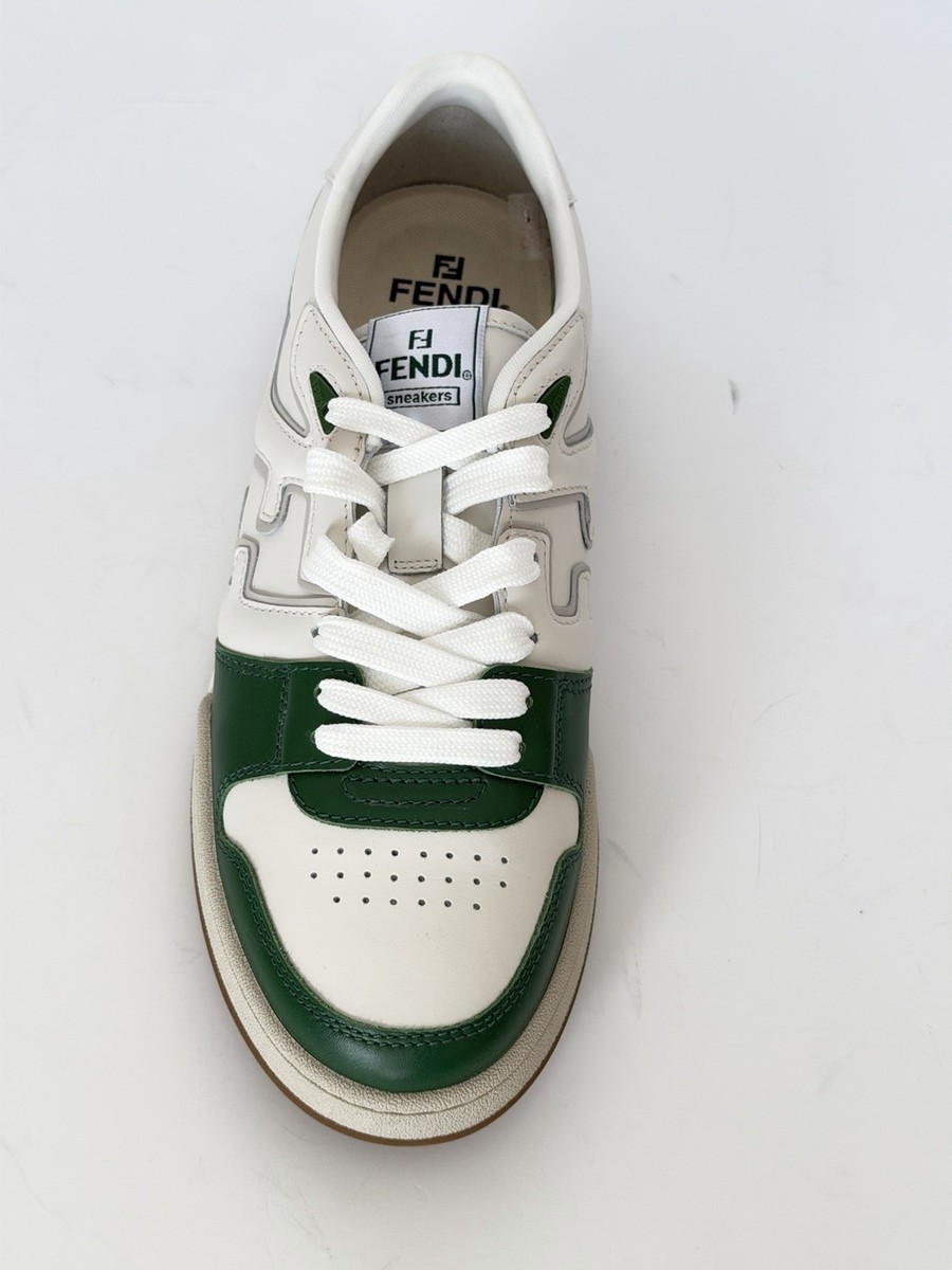 Fendi FF Match Leather White/Green Sneakers 12 US (11 Fendi