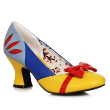 Ellie 2.5 Heel Pump With Bow Snow White Princess Halloween Costume Shoes 254Vida