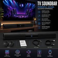 Bluetooth 5.0 Sound Bar Speaker with Subwoofer TV Home Theatre Surround Sound