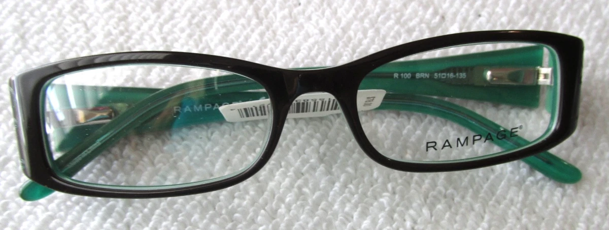 Rampage R165 LBRN 49-18-135 Brown Metal Flex  Half Rim Eyeglasses Frames ONLY Rampage Brown Eyeglass Frames for sale | eBay main image 3
