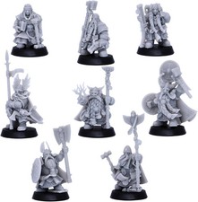 Set Bundle Personaggi Eroe Nano - 8 Figure in Miniatura | 28mm Fantasy RPG e Tavolo