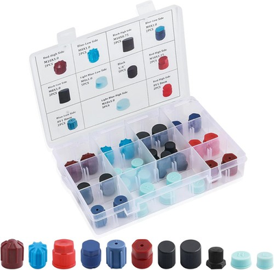 #ad #ad 31PCS Car AC Low Pressure Port Cap amp; High Pressure Cap Kit Air Conditioner $17.99