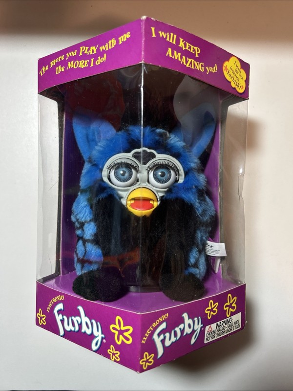 Vintage 1999 Furby Blue And Black Turtle Model Tiger Electronics Factory Sealed