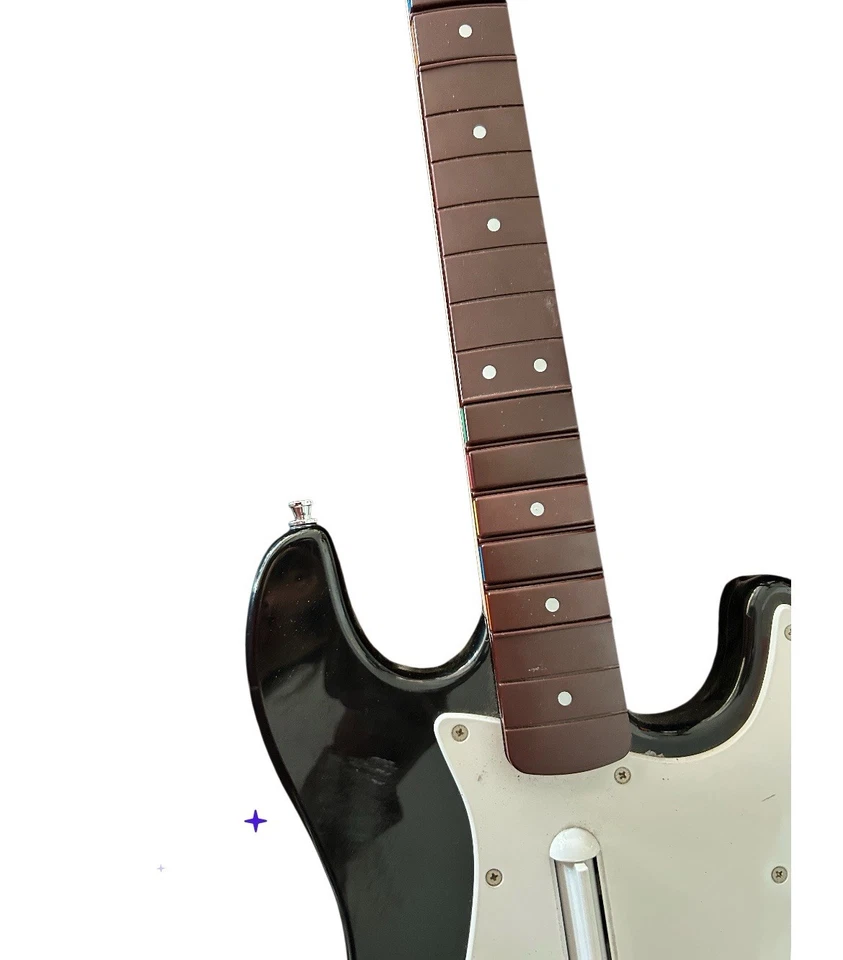 Rock Band 4 Black Guitar Fender Stratocaster Xbox One No Strap UNTESTED READ - Image 4 of 4