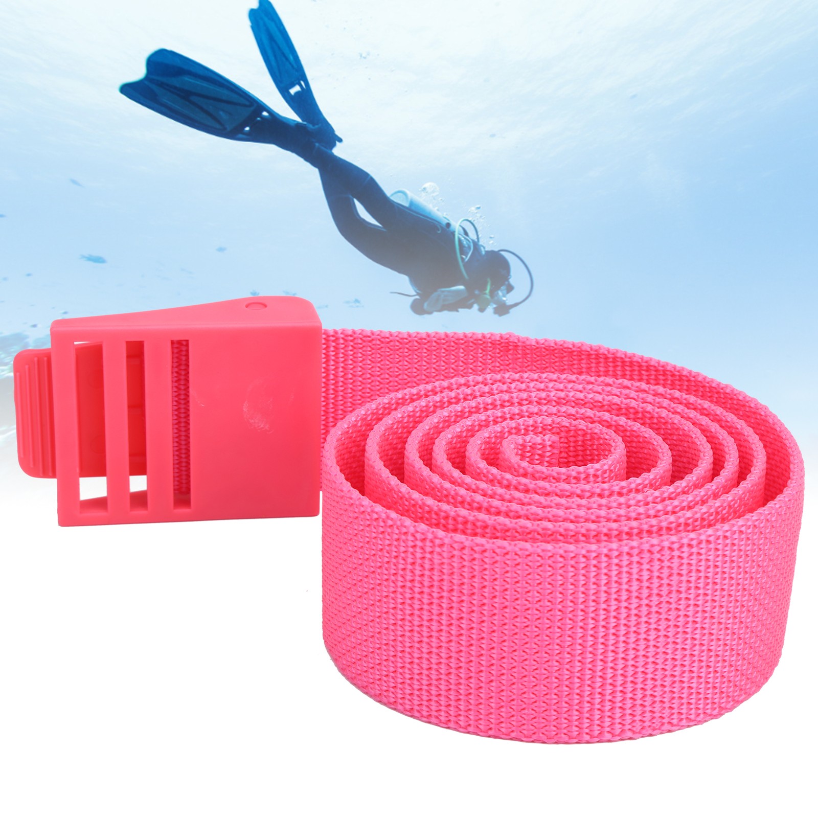 150CM Durable Diving Weights Belt Nylon Webbing Waist Belt With Plastic Buck KRI