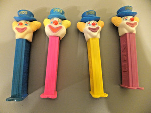 Lot of 4 Pez Dispensers - Peter the Clown - Slovenia & Hungary