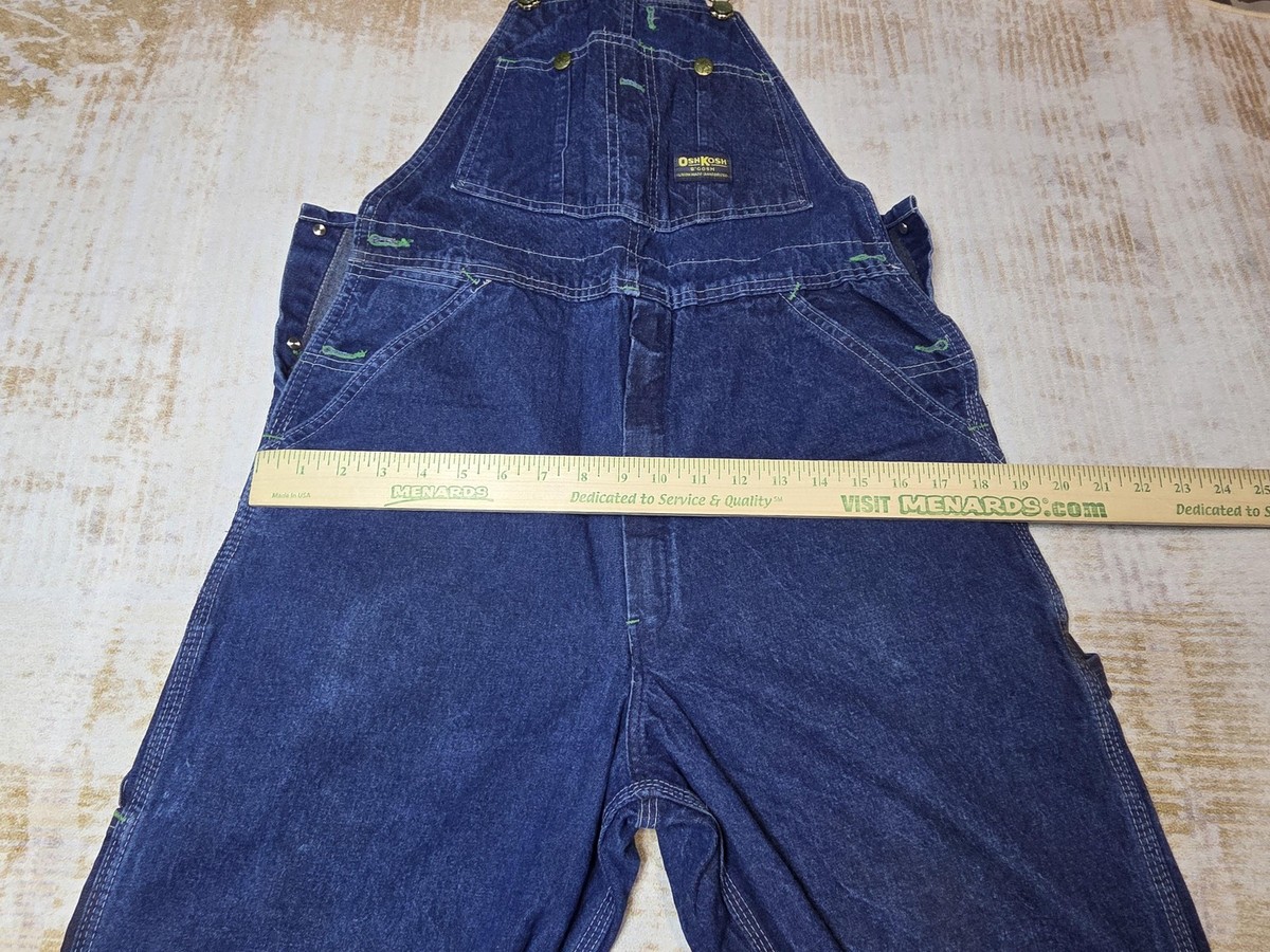 Vintage OshKosh B'Gosh Overalls Mens 32x32 Blue Denim Vestbak