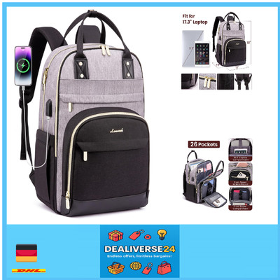 Anti-Diebstahl Laptop Rucksack | 17 Zoll Schultasche | Leicht & Wasserdicht