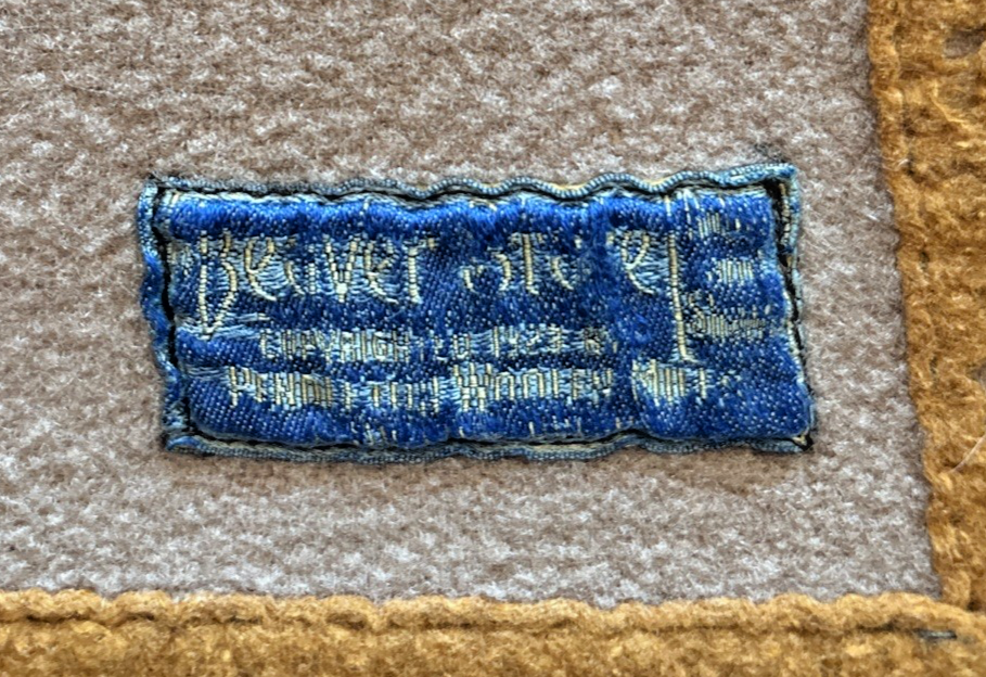 Antique Pendleton Blanket Beaver State Throw 1920s Beige Orange