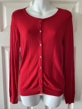Mango Red Soft Cardigan Size M