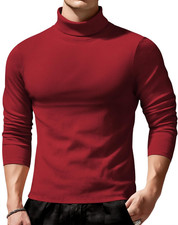 Men'S Slim Fit Turtleneck Sweater Long Sleeve Ribbed Turtle Neck Casual Lightwei