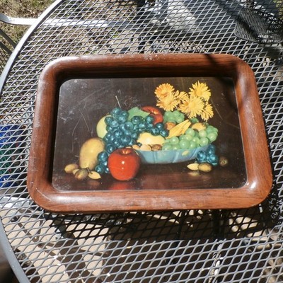 Vintage Fruitbowl Metal Tray Rectangle Set of 5 READ