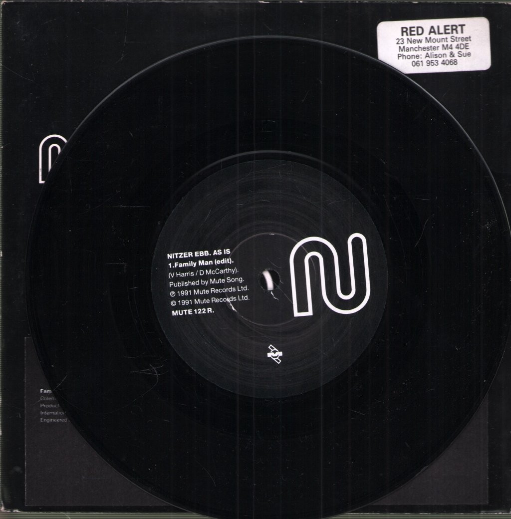 Nitzer Ebb As Is 7"" vinyl UK Mute 1991 promo 7"" in stickered pic sleeve MUTE122R