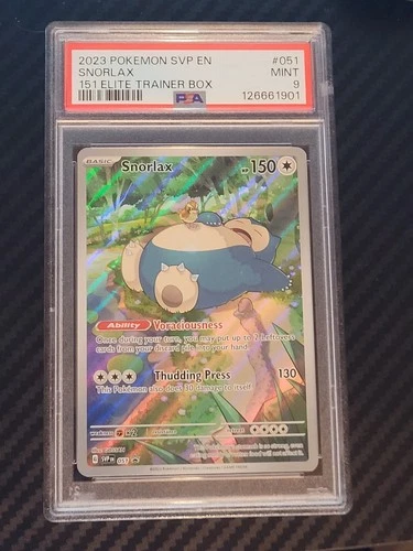 Snorlax 051 - English 151 Elite Trainer Box Promo - PSA 9