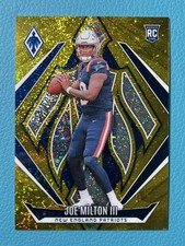 Joe Milton III 2024 Panini Phoenix 01/10 Gold Sparkle NFLPA RC Patriots #205