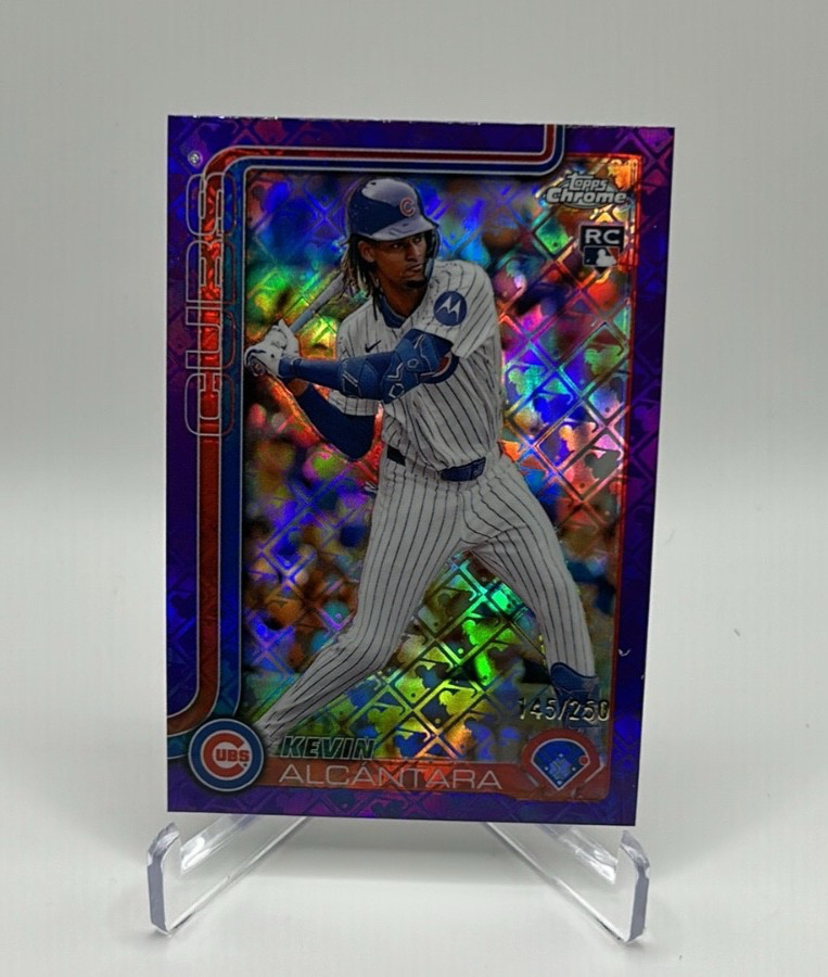 2025 Topps Chrome Baseball Logofractor Kevin Alcantara #173 RC Purple /250