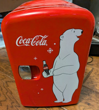 Coca Cola Coke Mini Fridge Koolatron KWC-4 Hot Cold Counter Top 6 Can Polar Bear