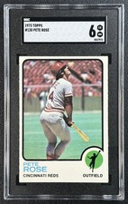 PETE ROSE SGC 6 1973 TOPPS BASEBALL #130 REDS 7972