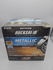 Rust-Oleum RockSolid Metallic Floor Coating Kit Amaretto Gloss 200-250 sq Ft