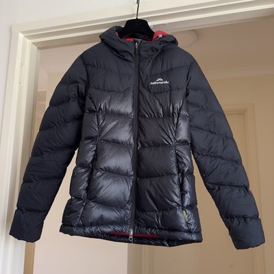 Kathmandu Epiq Hooded Women Jack Puffer Down 550 Fill Power Black Red VGC Size 8