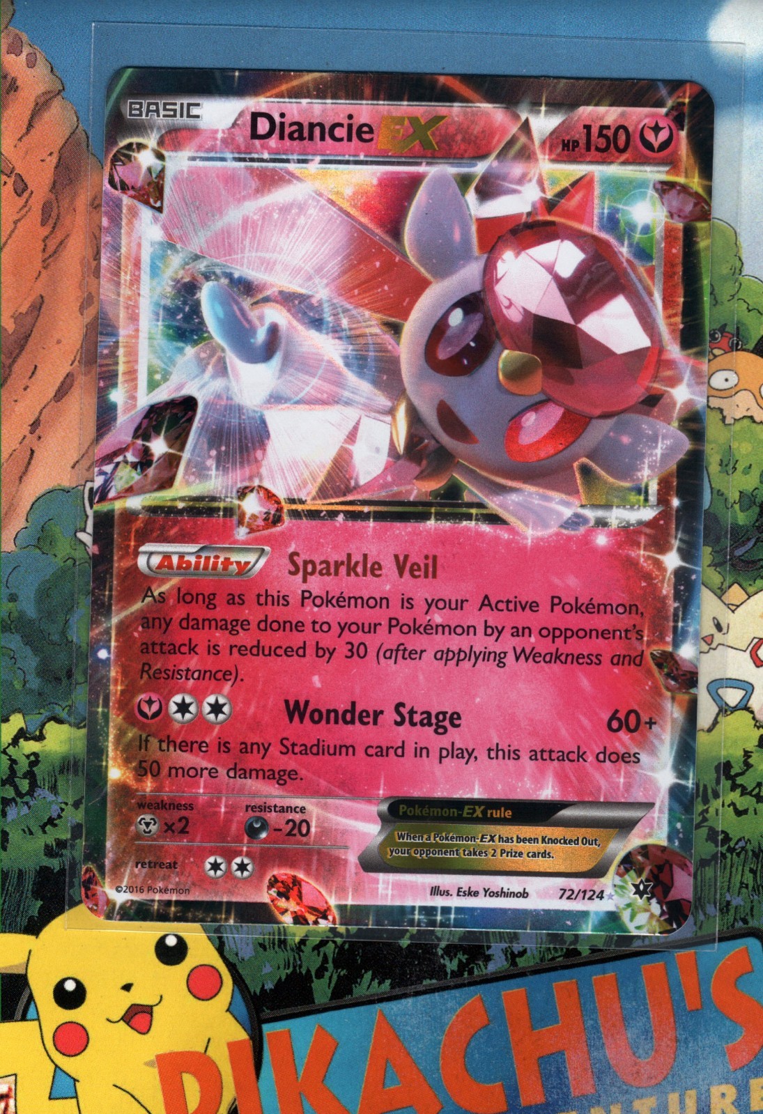 Pokémon TCG Diancie EX 72/124 Ultra Rare XY Fates Collide NM