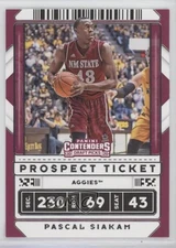 2020-21 Panini Contenders Draft Picks Prospect Ticket Pascal Siakam #17