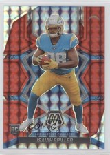 2022 Panini Mosaic Rookies Red Mosaic Prizm Isaiah Spiller #310 10tt