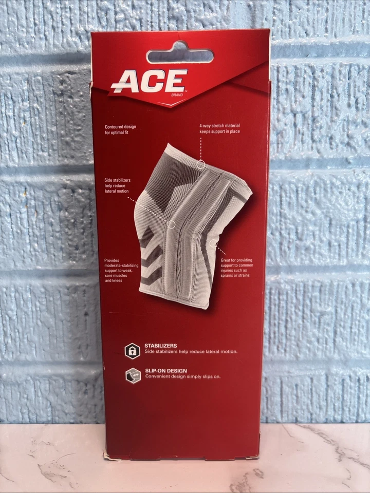 Joelheira de malha ACE com estabilizadores laterais - Pequena - Imagem 3 de 4