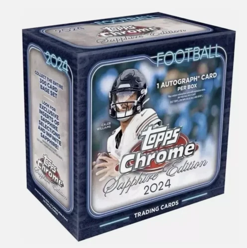 2024 TOPPS CHROME SAPPHIRE EDITION FOOTBALL HOBBY BOX - NEW SEALED