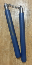 Blue Foam Nunchucks with Metal Chain Connector Martial Arts Practice