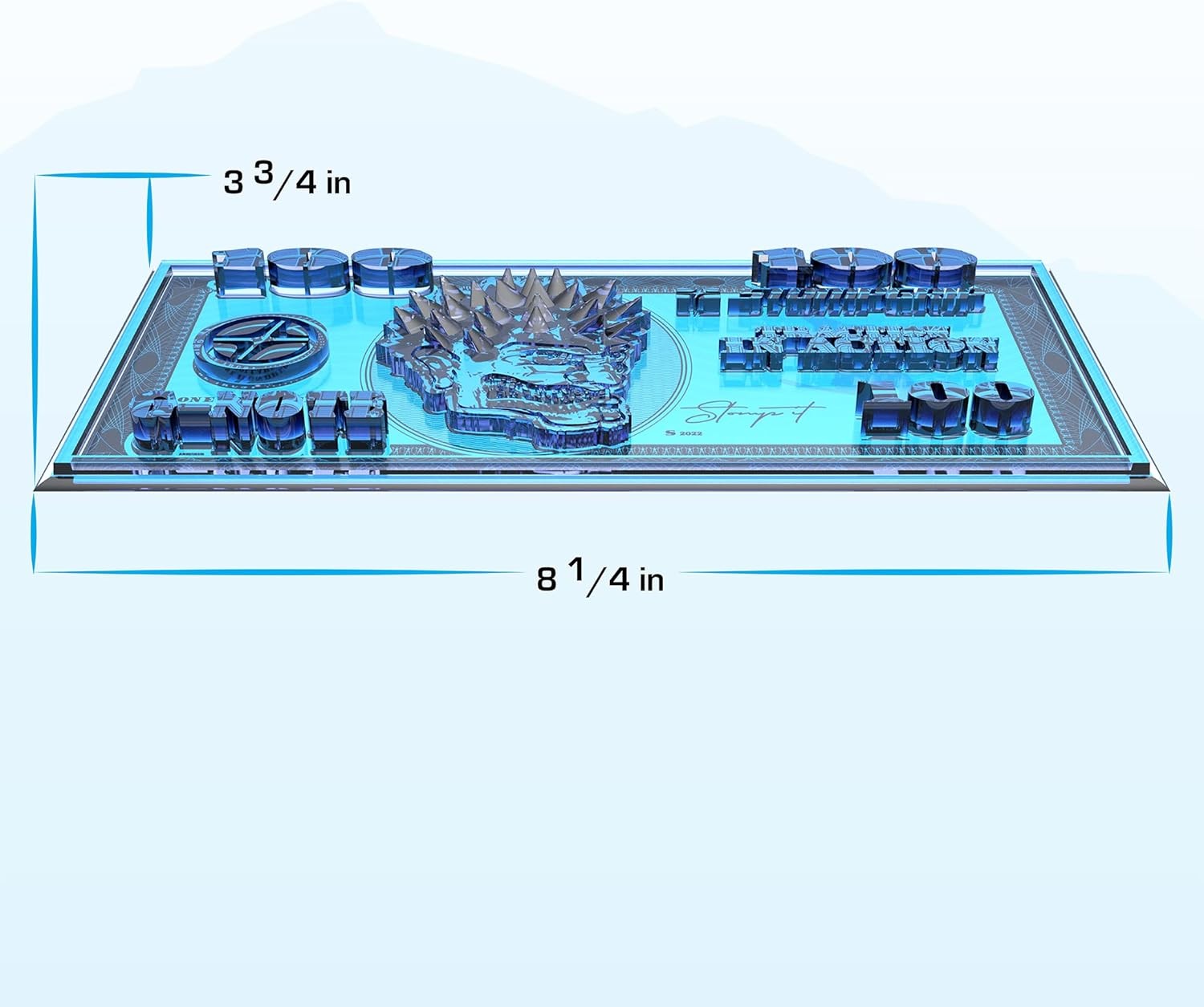 Stompgrip Premium Snowboard Stomp Pad | G-Note | Vice Standard, Blue 