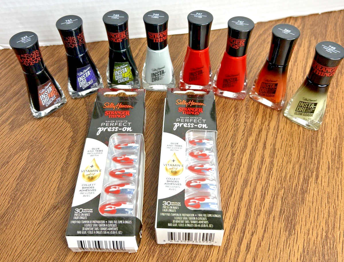 Stranger Things By Sally Hansen 8 Nail Polishes And 2 Nails Set