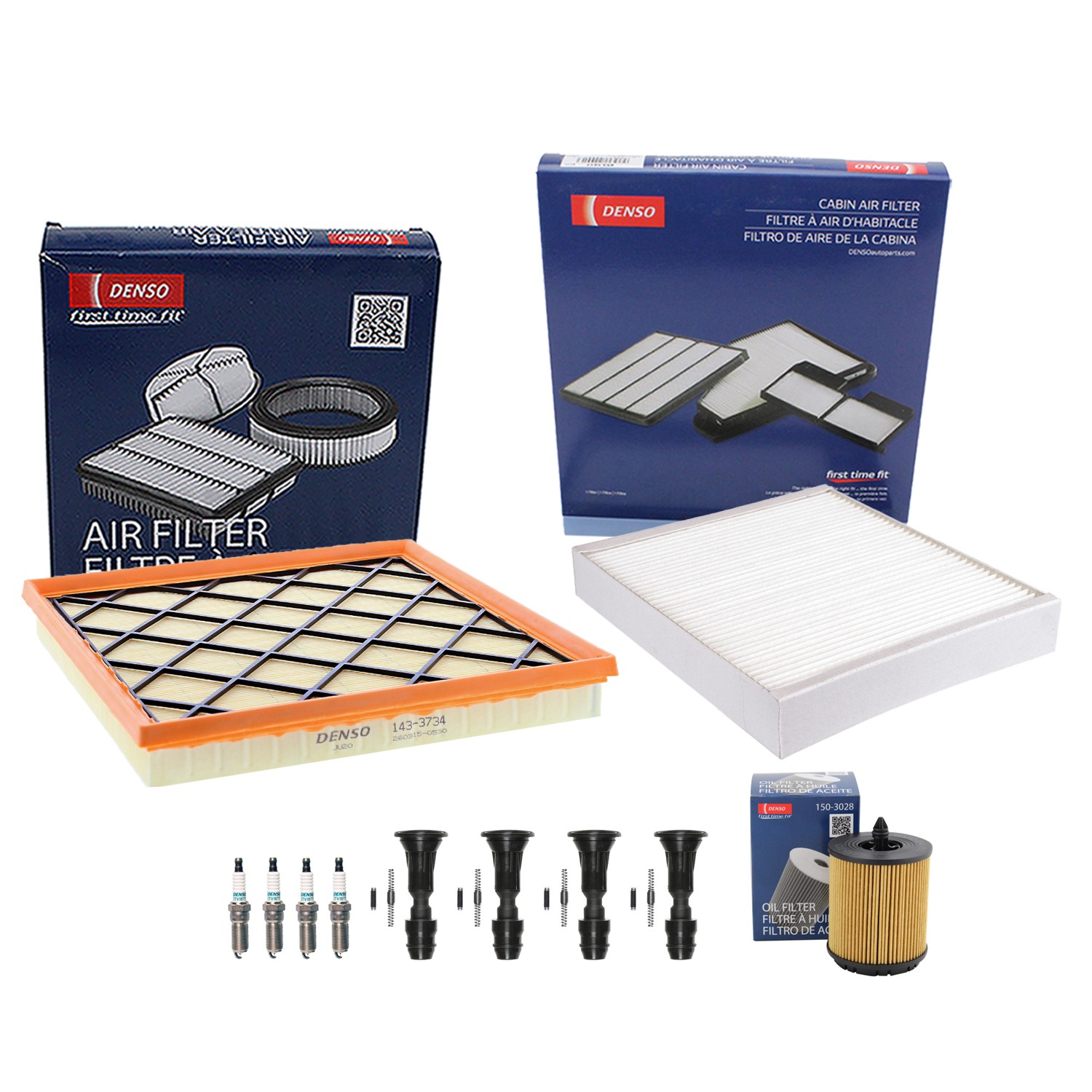 Denso Tune Up Kit 4 Spark Plugs  Boots Kit for Buick Verano 2.4L L4 Vin K FWD