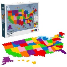 PLUS PLUS - Puzzle by Number - 1,400 Piece Map of The United States - Constru...