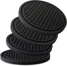 Car Cup Holder Coaster 4 Pack Non-Slip PVC Rubber