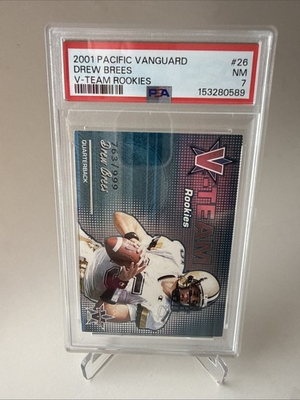 #ad 2001 Pacific Vanguard V Team Rookies Drew Brees #26 999 RC Low pop $17.77