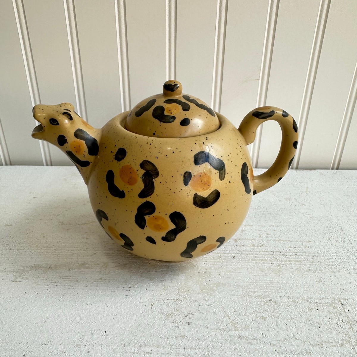 Urban Outfitters Leopard Teapot Animal Print Ceramic Jungle Boho