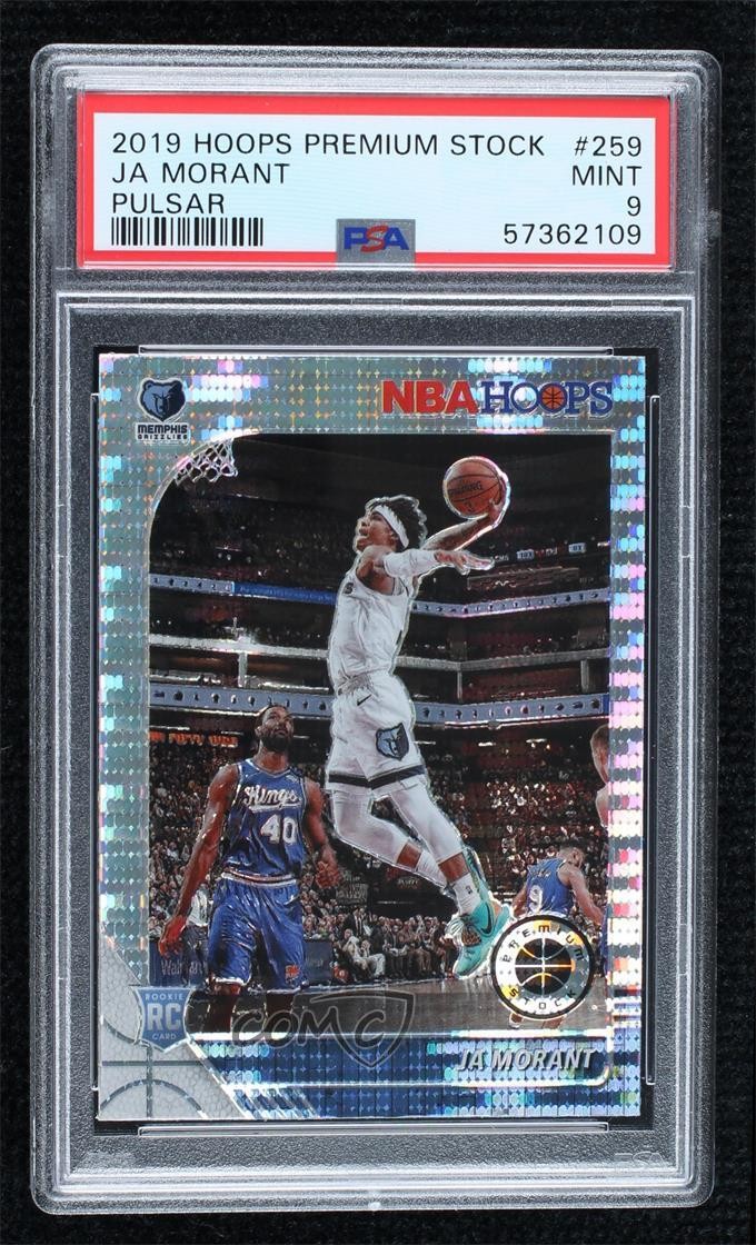 2019 NBA Hoops Premium Stock Box Set Pulsar Prizm Ja Morant #259 PSA 9 MINT 06qf