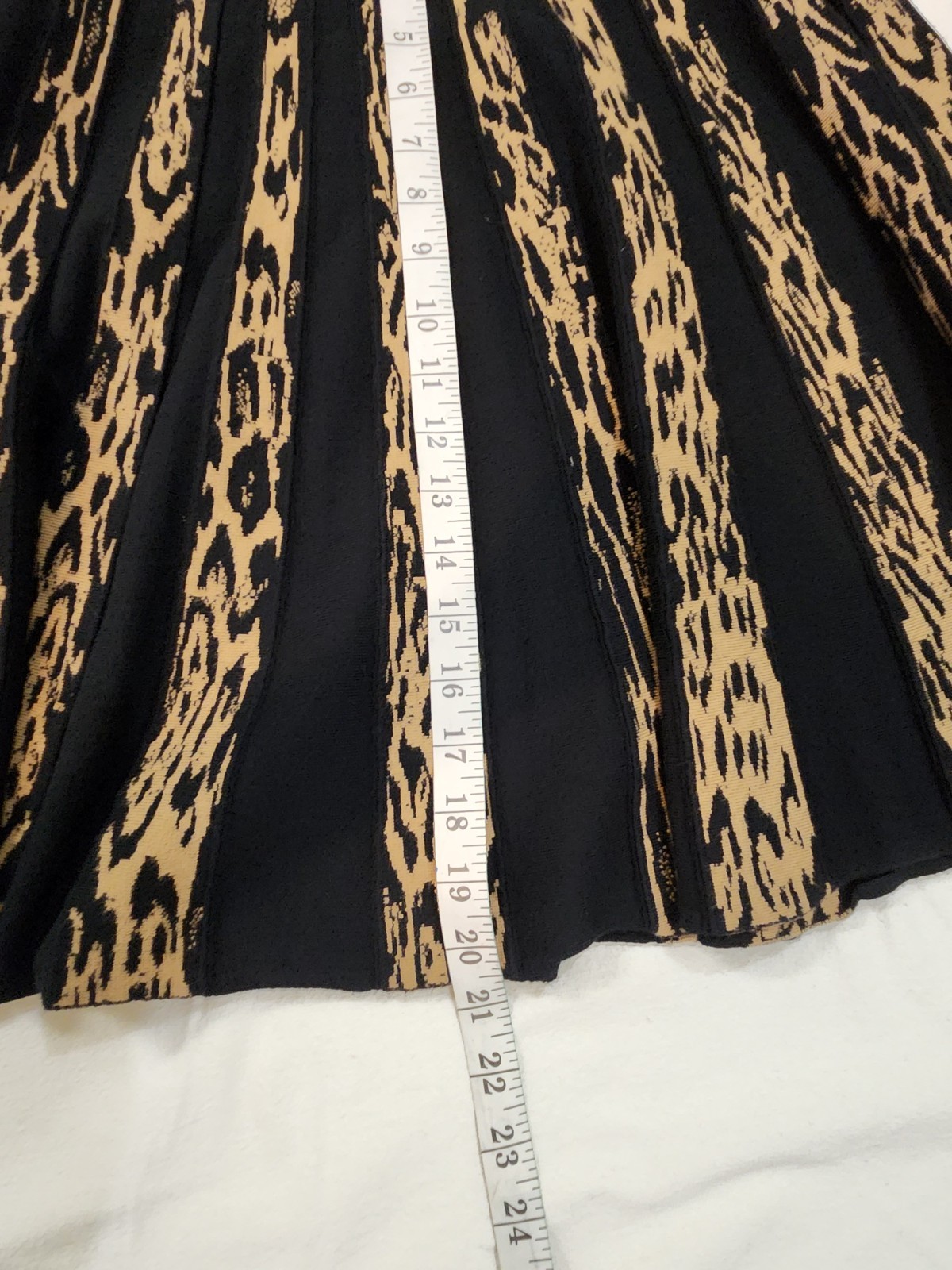 Grace Elements Animal Print Pleated Mini Skirt L - image 4