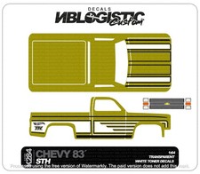 '83 CHEVY SILVERADO Custom WaterSlide Decal for hot wheels 1/64