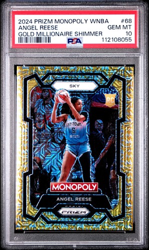 2024 Panini Prizm Monopoly WNBA Angel Reese Gold Shimmer #D /500 PSA 10