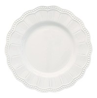 Kuchenteller Elite White Weiß Rund D. 21Cm Aus Porzellan Easy Life