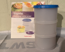 Tupperware_   Stapelei 3x125ml  mit Deckel blau_Ausstellungstücke