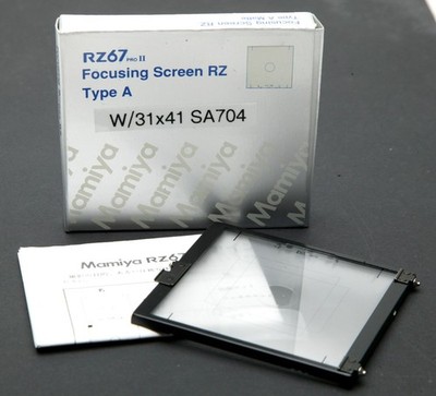 Mamiya RZ PRO II Focusing Screen RZ Type A. Very Clean. Box & Manual.