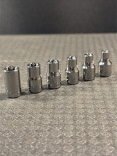 NICE Snap-On Tools 1/4” Drive Inverted E Torx 6pc Sockets E4–5-6-7-8-E10 Shallow