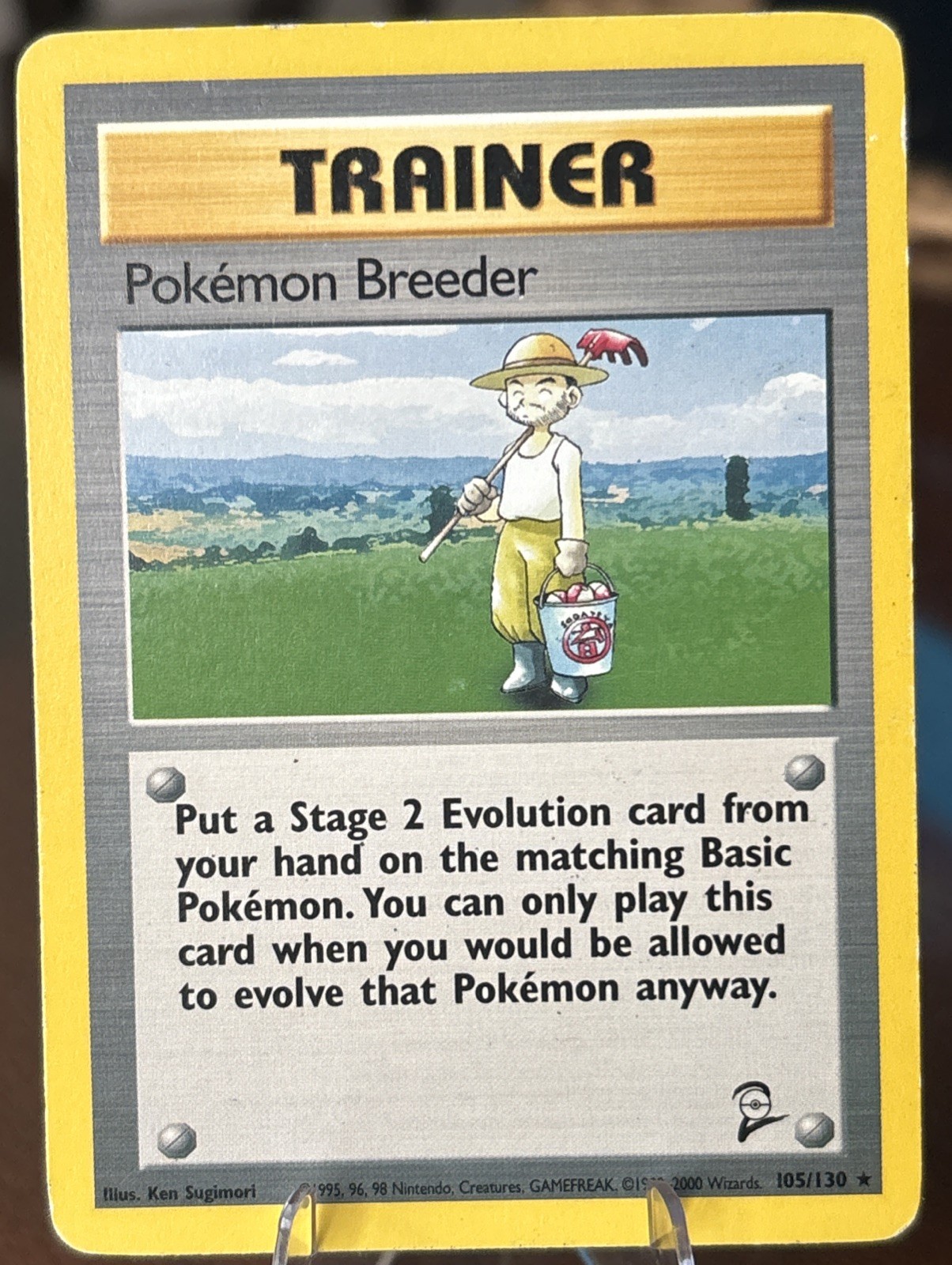 Pokemon Breeder 105/130 Base Set 2 Regular LP Pokemon TCG Free Shipping