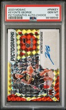 2023 Mosaic Keyonte George Pictographs Auto PSA 10 RC Jazz PMKEY