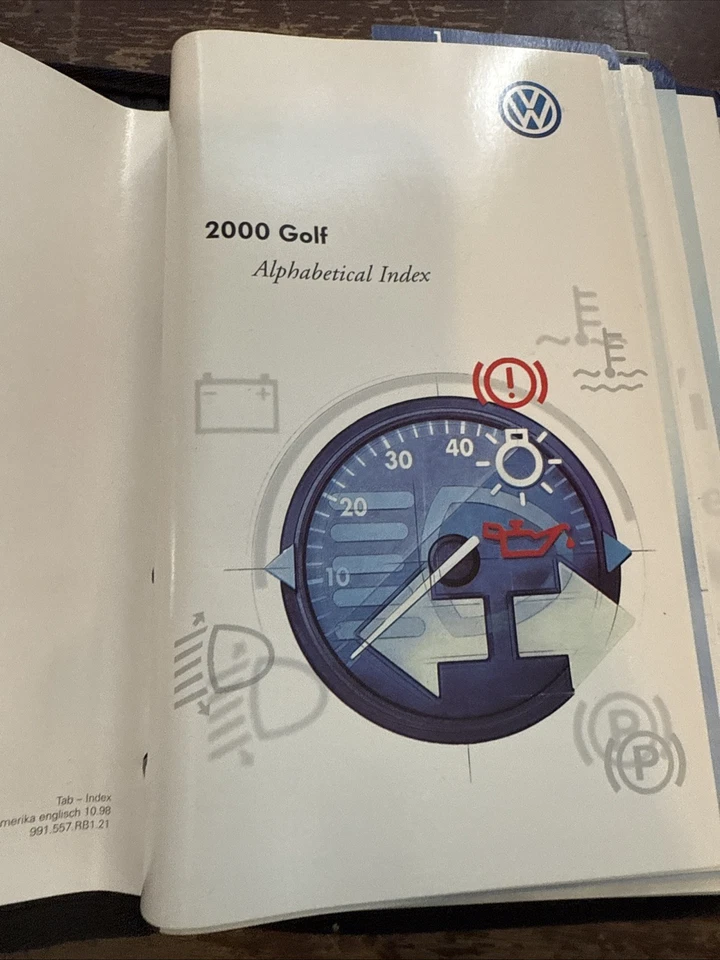 2000 Volkswagen Golf Owners Manual With Case OEM - Изображение 2 из 4