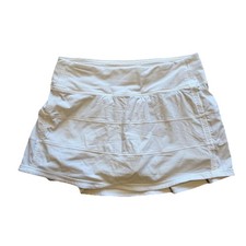 Lululemon Pace Setter Skirt Skort Womens 4 White Tennis Running Athletic Golf