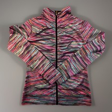 Champion Girls L 10-12 Multicolor Striped Duo Dry Zip Jacket Polyester - 321